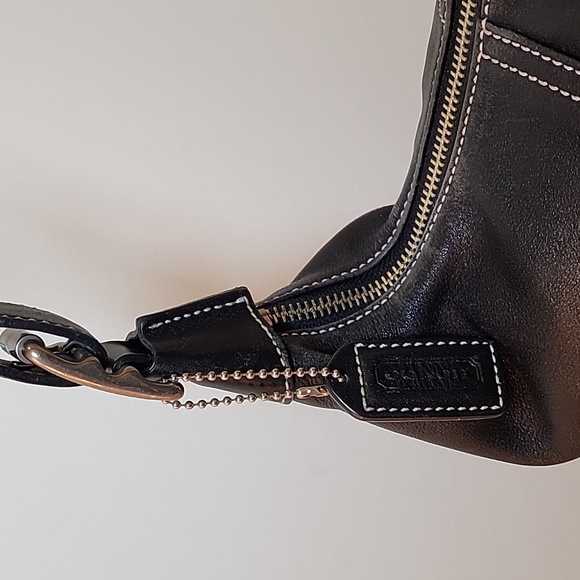 Coach Y2K Legacy Elegant Black Leather Convertible Crossbody Hobo Bag 9566 - Picture 3 of 16